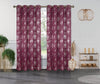 Erika Blackout Curtain Panel With Silver Metallic Print