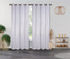 Stella Blackout Curtain Panel With Silver Metallic Print