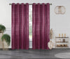 Stella Blackout Curtain Panel With Silver Metallic Print