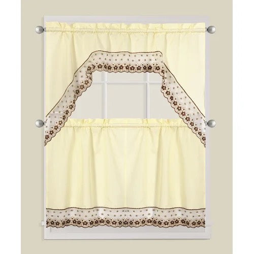 Vanessa 3-Piece Kitchen Curtain Set