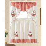 Brooke 3-Piece Kitchen Curtain