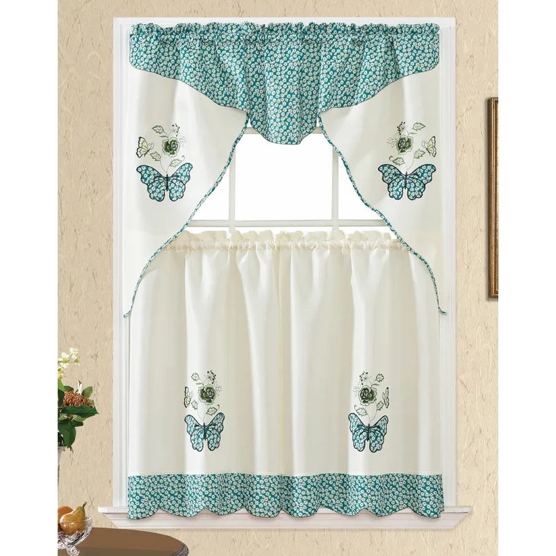 Brooke 3-Piece Kitchen Curtain