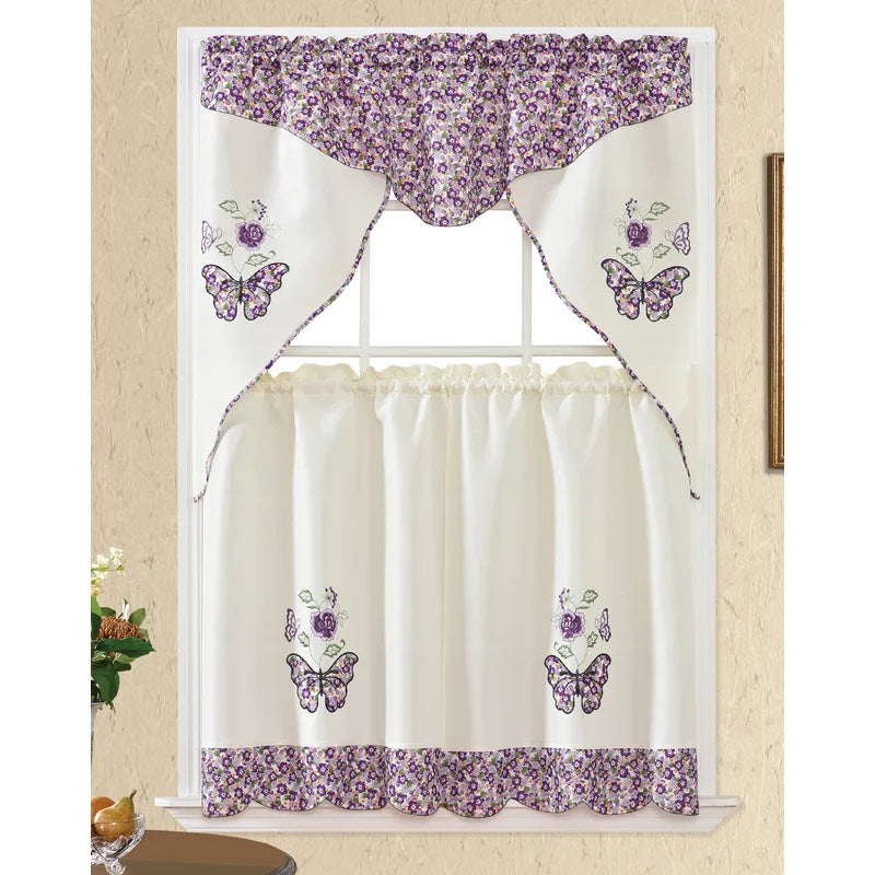 Brooke 3-Piece Kitchen Curtain