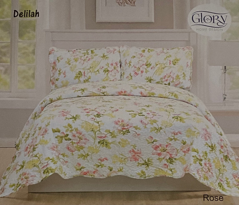 Delilah 3Pc Coverlet Quilt  Set