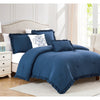 Luna Solid 5-Piece Washed Ruffled Comforter Set