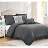 Luna Solid 5-Piece Washed Ruffled Comforter Set